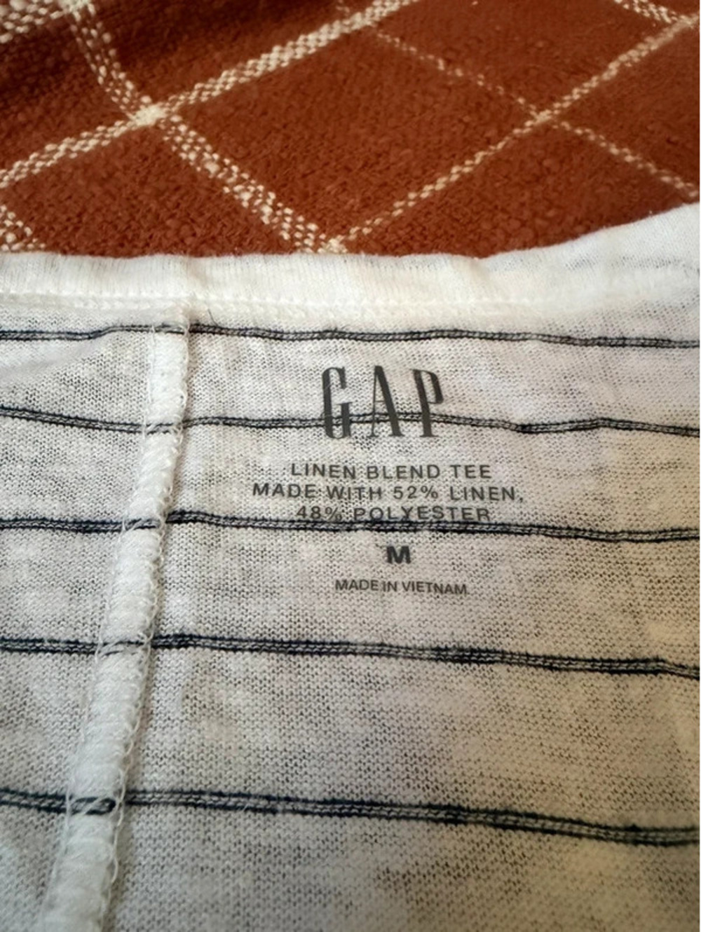 White striped t shirt medium